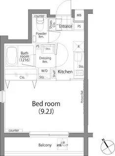 ラ プレス神宮前【1階】の間取り