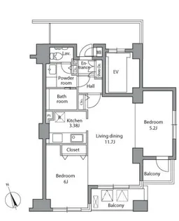 レジディア自由が丘【9階】の間取り