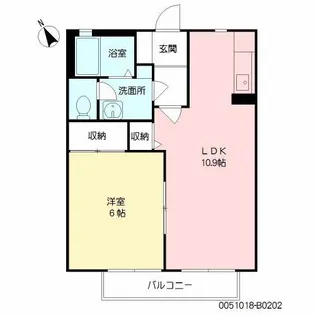 バリュージュ恒久 弐番館【2階】の間取り