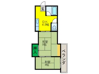 マンションサンエ-ス【2階】の間取り