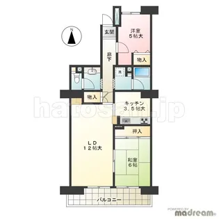 光が丘パークタウンいちょう通り東3号棟【9階】の間取り