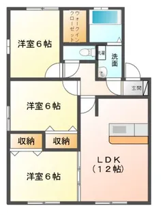 アンフルール【1階】の間取り