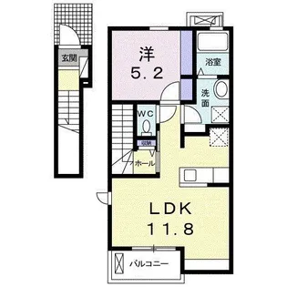 フィウメ ミヤ 19【2階】の間取り