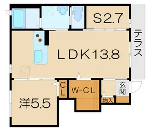 シャーメゾンピアンタA【1階】の間取り