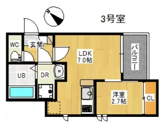Regalest舟入【3階】の間取り