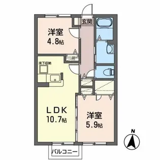 ディアスシラトリ【1階】の間取り