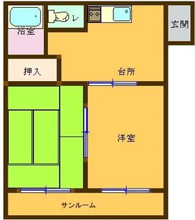 シャンポール川崎2【2階】の間取り