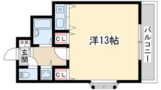 シャトレ豊津2【4階】の間取り