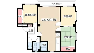 グリックヒルズ代万【2階】の間取り
