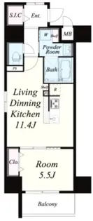 Future宿院(フューチャー宿院)【5階】の間取り