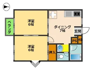 フジコーポ上白根【2階】の間取り