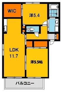 メゾン・ド・フローラルB【1階】の間取り