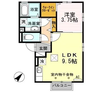 フェリーク【1階】の間取り