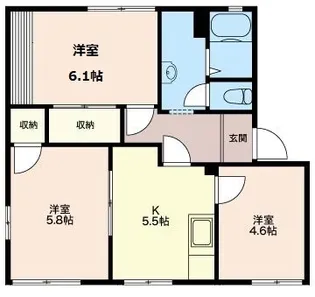 クレスト・イザワA【1階】の間取り