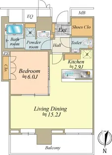 ザ・パークハウス晴海タワーズ クロノレジデンス【17階】の間取り