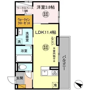 ウエスト・パーク B【3階】の間取り