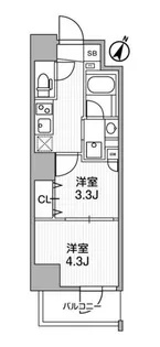 ラヴィエール三ノ輪【7階】の間取り