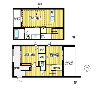 アノイエ東棟【2階】の間取り