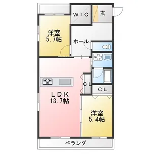 グランスタジオ安西【2階】の間取り