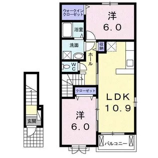 エトワール【2階】の間取り
