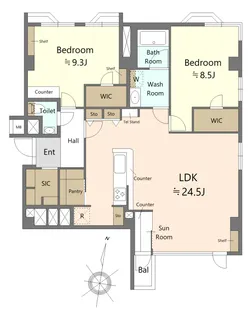 乃木坂パークマンション【3階】の間取り