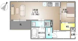 REGALEST 藤原光町【1階】の間取り