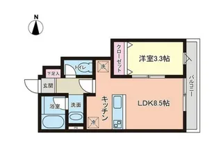 プレモリー名取駅前B【1階】の間取り