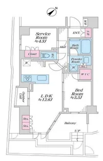 オープンレジデンシア代官山ザ・ハウス【1階】の間取り