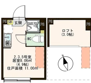 ルーエ千住仲町【1階】の間取り