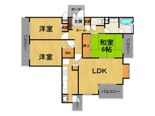 クレイドル宝松苑【3階】の間取り