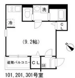 ベルフィノ名古屋【1階】の間取り