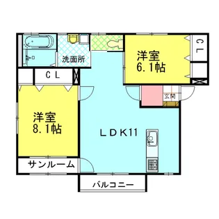 フォルテカルカッサ【3階】の間取り