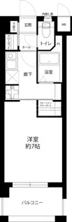 エシッド天神南【7階】の間取り