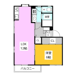 フレグランスドゥリーム【1階】の間取り