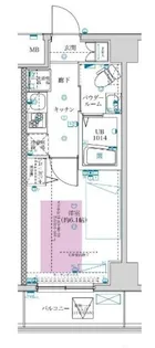 フェルクルールプレスト川崎アリビエ【4階】の間取り