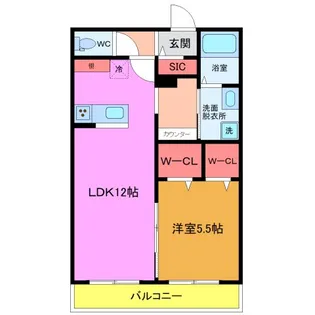 Vent Vert(ヴァンヴェール)【1階】の間取り