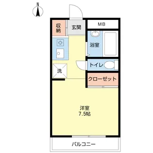 メゾニティ姪浜【1階】の間取り
