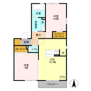 コリーヌ C【2階】の間取り