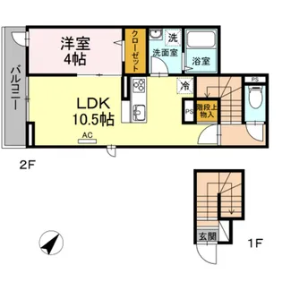 B LAKE CATSLE【2階】の間取り