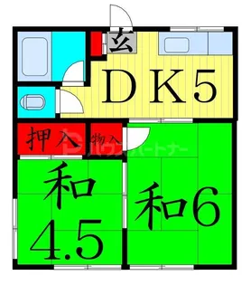 大内荘【2階】の間取り