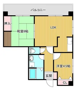 ユウキマンション【2階】の間取り