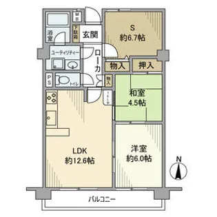 ホワイトキャッスル岩倉II【2階】の間取り