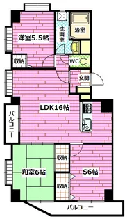 ラフィーネカツタ【2階】の間取り