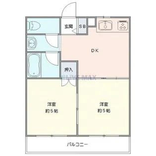 ロイヤルハイム野原【5階】の間取り