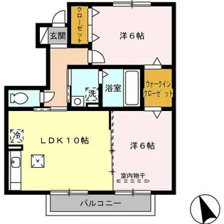 クレセント A棟【1階】の間取り