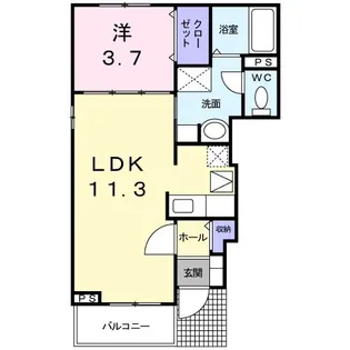 リヴァー ブリーズ【1階】の間取り