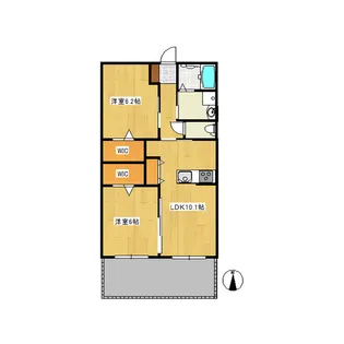 YKK富尾D【1階】の間取り