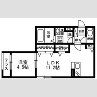フェリオ西千葉【1階】の間取り