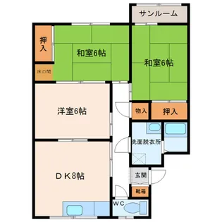 コーポ翔【1階】の間取り