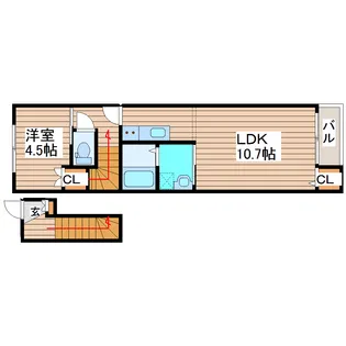 タウンコート上杉【2階】の間取り